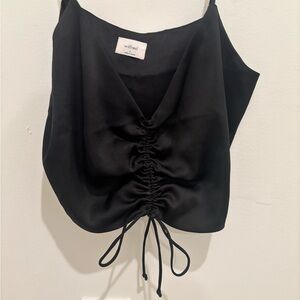 Wilfred Black Ruched Camisole Top